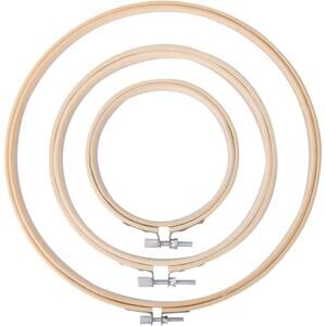 3 Pieces Embroidery Hoops Bamboo Circle Cross Stitch Hoop Set for Art Craft